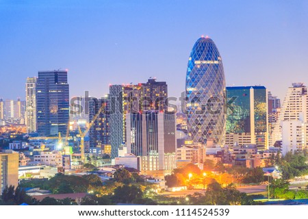 Cityscapes of Bangkok city Thailand