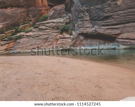 Narrows trail in Zion National park