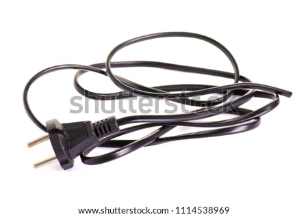 Cord with an plug on a white background isolation