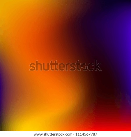 Colorful gradient vector. Blurred abstract background. Multicolor blurry blend. Holographic illustration. Smooth colors texture. Beautiful natural light. Purple, yellow, red, blue soft colored vector.