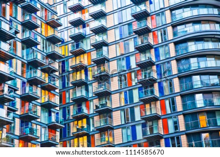 Abstract urban architectural pattern, populous building