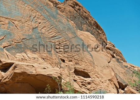 Structure on stone in Red Rock Canyon