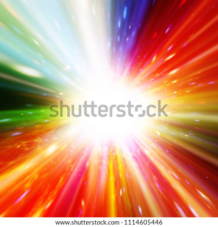 Vivid colorful background with starburst. Abstract radial lines fading into background. The elements of this image furnished by NASA.
