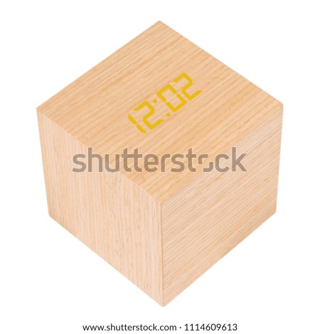 wooden cube clock
