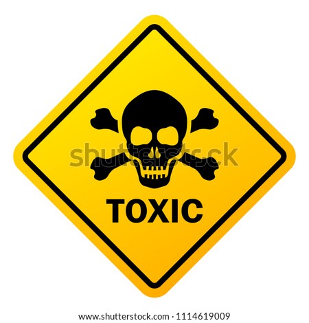 Toxic safety sign vector illustration isolated on white background Royalty-Free Stock Photo #1114619009