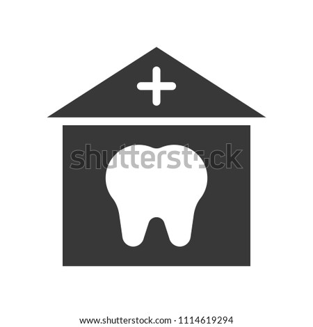 Dental clinic, dental related solid icon