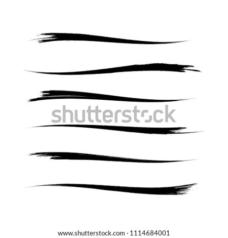 Vector set of grunge brush strokes. Black vector brush strokes collection. Black paint spots vector set
