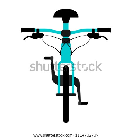 Front view of a bicycle
