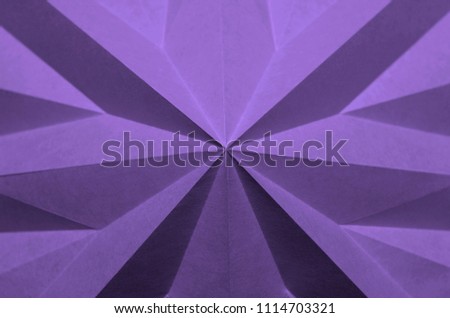 Clean origami abstract background color code: 18-3838, Ultra Violet; 2018 color of the year.
