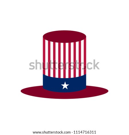 Isolated american party hat