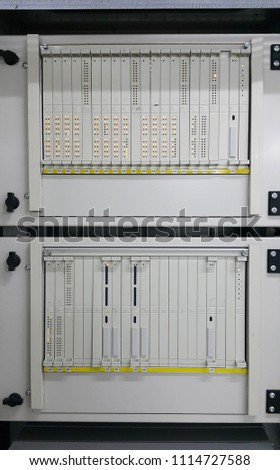 electrical part and accessories in the  control cabinet , control and power distributor,lockout ,tagout