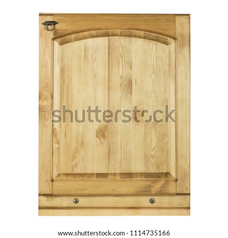 Wooden kitchen cabinet isolated on white