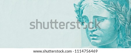 Republic's Effigy portrayed as a bust on Brazilian money. Concep Royalty-Free Stock Photo #1114756469