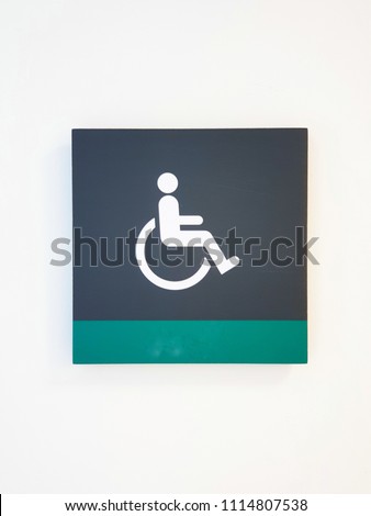 Disabled toilet icon,restroom public sign.