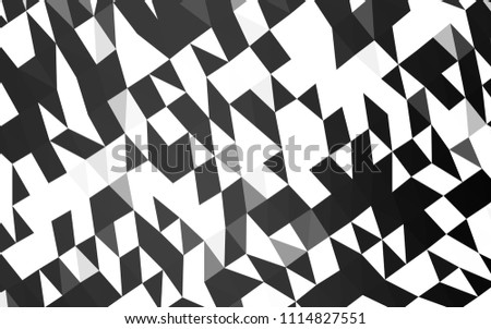 Dark Silver, Gray vector low poly background. Shining colored illustration in a Brand new style. A new texture for your design.
