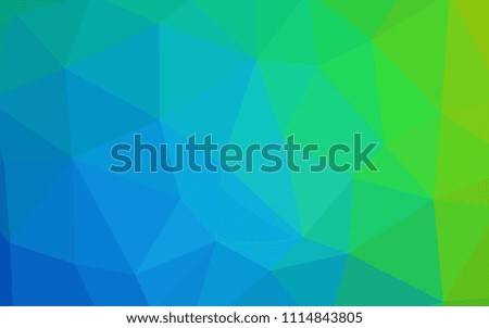 Light Blue, Green vector gradient triangles template. A completely new color illustration in a polygonal style. A new texture for your web site.