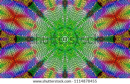 Abstract kaleidoscope background. Beautiful kaleidoscope,  Colorful mosaic texture.texture kaleidoscope. The unique design of the kaleidoscope. making mosaics