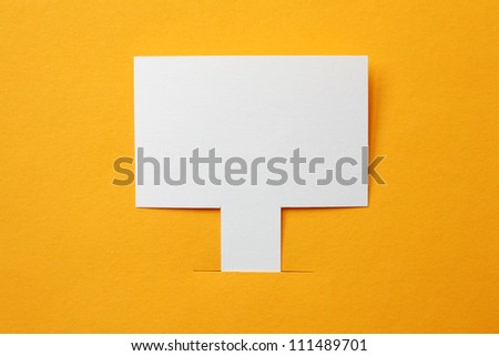 white paper sticker