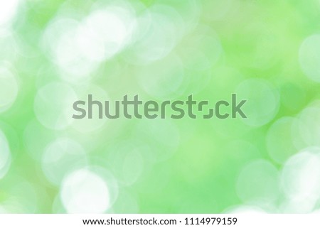 Abstract blurred green bokeh background from natural