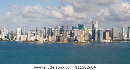 Downtown Miami and its financial district viewed from 200 feet.