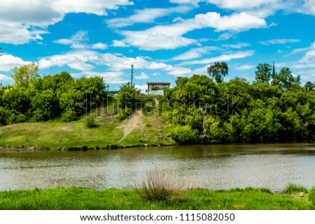 
Landscape of the river and sky