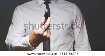 businessman, usb flash drive