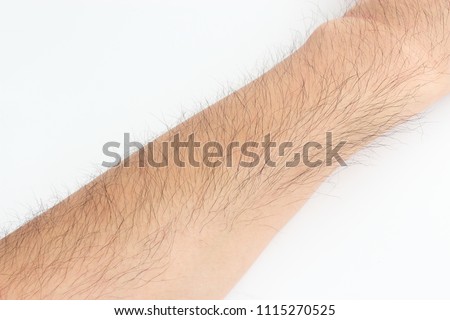 Hairy man's arm