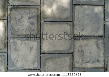 Square rocky pavement