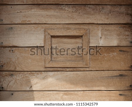 Wooden Wall with Picture Frame Background