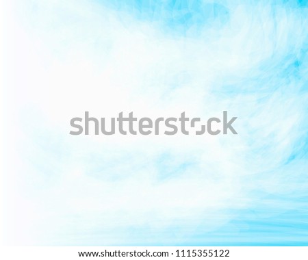 Watercolor abstract background. Blue sky and clouds. Vector illustration.