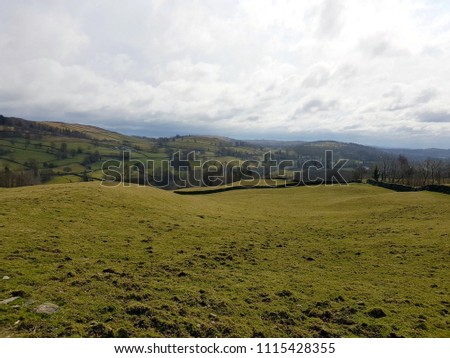 Europe, North England, stunning views of the green park in lake district