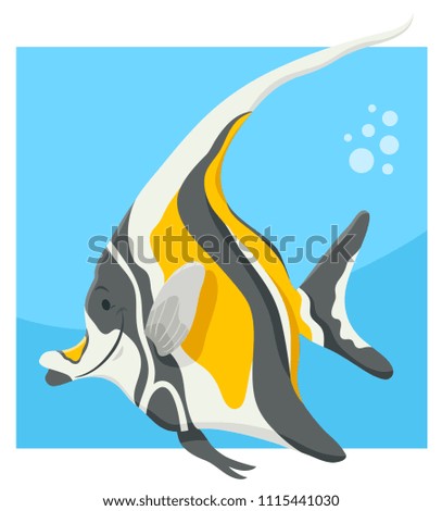 Cartoon Illustration of Funny Fish Sea Animal Character