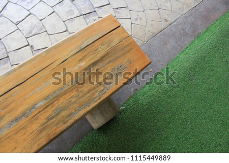Wooden benches set in parks.