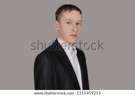 Portrait of a young boy high school.