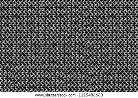 texture of chain mail close-up, space for text Royalty-Free Stock Photo #1115486660