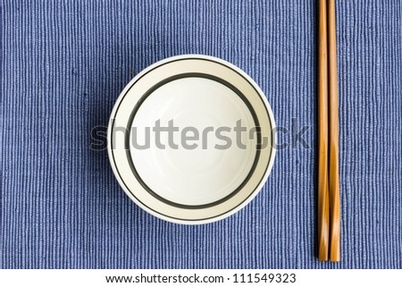 General dinner and lunch set with chop stick, can be use for various foods related concept design and background.