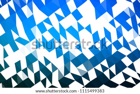 Light BLUE vector low poly cover. Creative illustration in halftone style with gradient. Triangular pattern for your business design.
