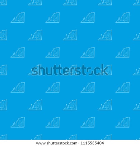 Sea cliff pattern vector seamless blue repeat for any use