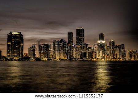 The City of Miami at Sunset