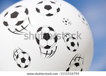 balloon with footballs
