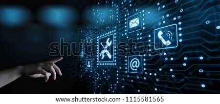Technical Support Customer Service Business Technology Internet Concept. Royalty-Free Stock Photo #1115581565