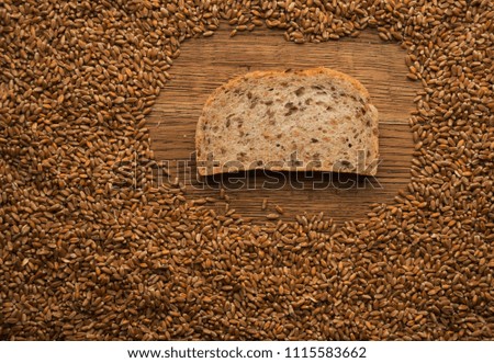 bread on a wheaten background