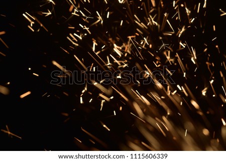 Sparks on a black background
