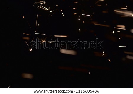 Sparks on a black background