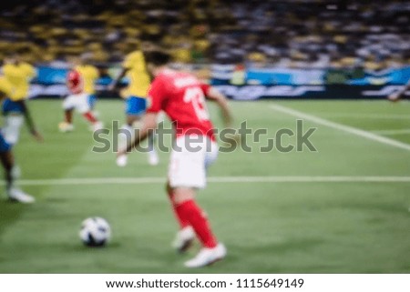 The blur background of football,Blurred football match