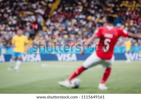 The blur background of football,Blurred football match
