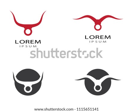 Bull head symbol illustration design