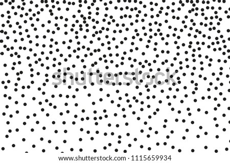 Splatter background. Black glitter blow explosion and splats on white. Grainy grunge abstract texture on a white background. Black ink blow. Random polka dot. Vector illustration
