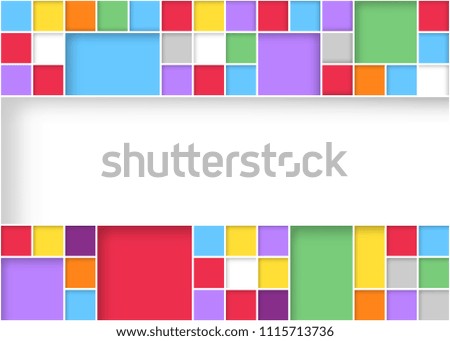 Bright modern square colorful pattern background design. Vector illustration