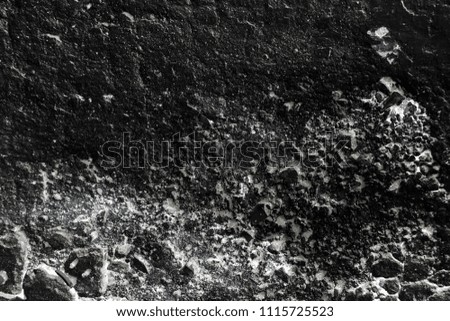 black soot on concrete wall background